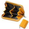 Yocipa Genuine Leather Coin Case, 6 Compartments, Women's, Mini Wallet,