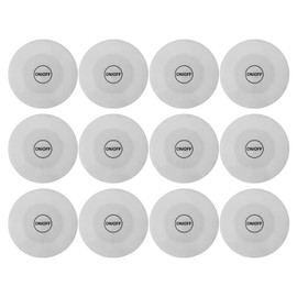 12PCS LED Luminous Cup Sticker Colorful Decorative Lightweight Adhesive Backing LED Coaster for Bar