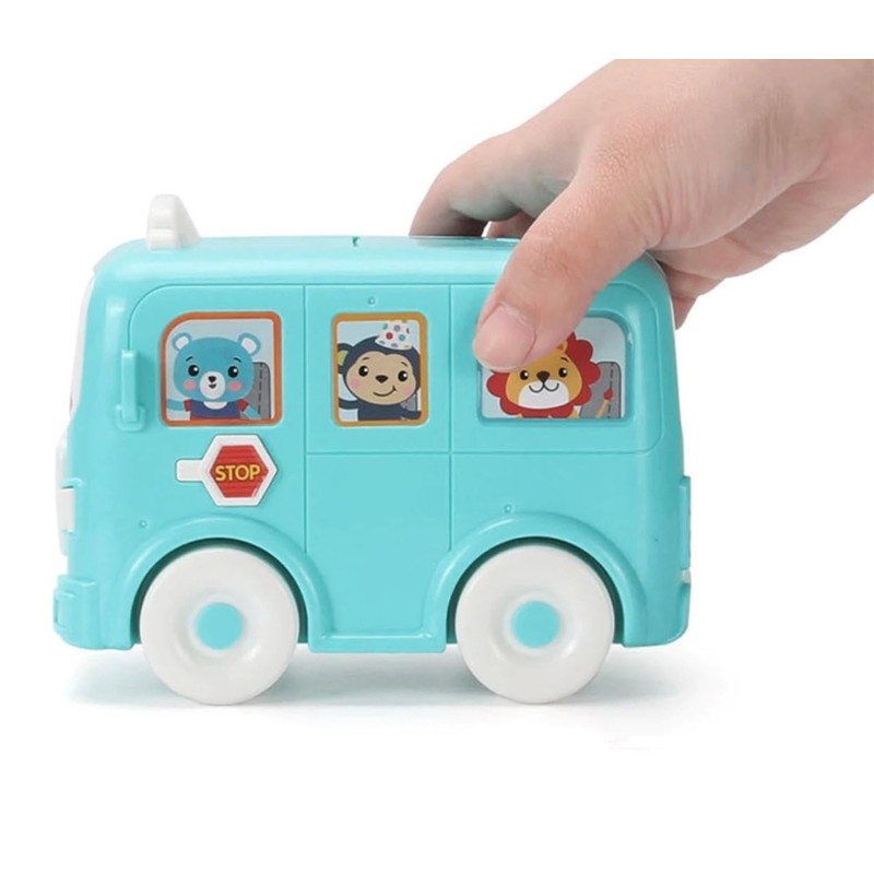 Generic School Bus Bubble Maker Machine (Blue)