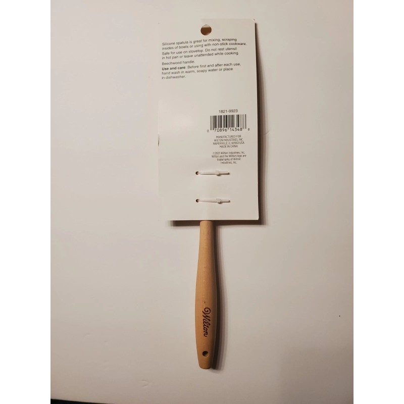 Wilton Skeletons Spatula Wooden Handle Purple Silicone 11" Long NEW