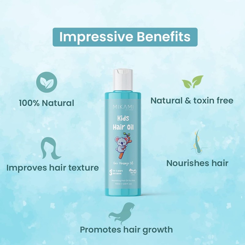  Kids Healthy Hair Oil Strengthens, Prevents Breakage, Enhances Texture