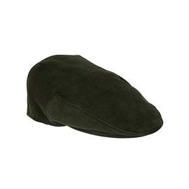 Hoggs of Fife Waterproof Moleskin Cap Dark Olive Small/Medium GreenSmall/MediumGreen Hats (52365) Men's Waterproof