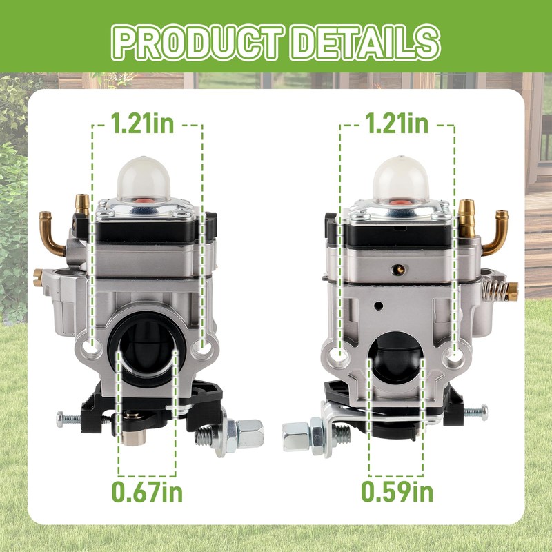 A021002040 WYK-66 43/46/48cc Carburetor Kit for Poulan Pro PR48BT BP402