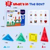 Gemmicc 58 PCS Mini Magnetic Tiles, Travel Magnet Construction Toys