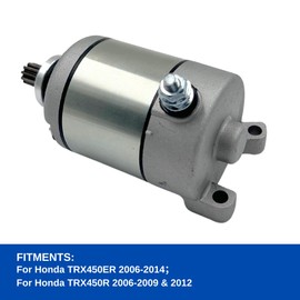 Starter Motor for Honda TRX450ER Electric Start 2006-2014 TRX450R 2006-2009 & 2012 31200-HP1-601 SMU0405 26-1227