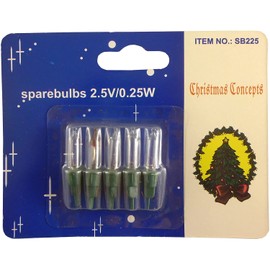 4 Push in Clear Replacement Spare Bulbs 2.5v 0.25w with 1 Fuse Bulb