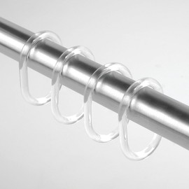 iDesign Basic Shower Curtain Rings Shower Curtain Holder 4.14 x 0.58 x 6.05 cm Transparent Plastic