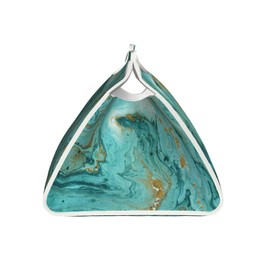 DSSWTP Green gold marble Tissue Box Cover Rectangle PU Leather Facial Tissue Case Paper Holder Organizer for Decor Bathroom Vanity Countertop Bedroom Dresser Night Stand Desk Tabletop Car Office