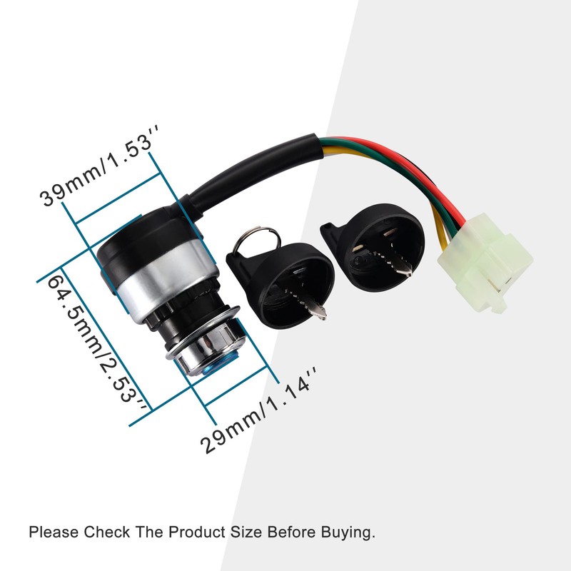 GOOFIT 5 Wire 5 Pin Key Ignition Switch Replacement for