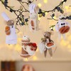 Set of 5 Christmas Felt Mice Ornaments, 4.7" Mini Hanging