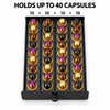 40-Pod Coffee Capsule Storage Drawer for Nespresso OriginalLine, Metal Countertop