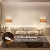 2 Pcs LED Magnetic Wall Sconce Lights,5000mAh Wireless Bedside Wall