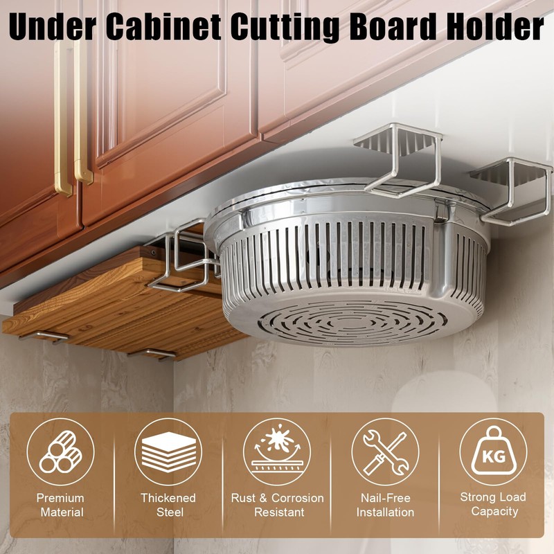 YCQDDA Under Cabinet Cutting Board Holder – 12 Pack Pot