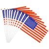 American Flag on Sticks USA Flag 10Pcs Handheld US Flags