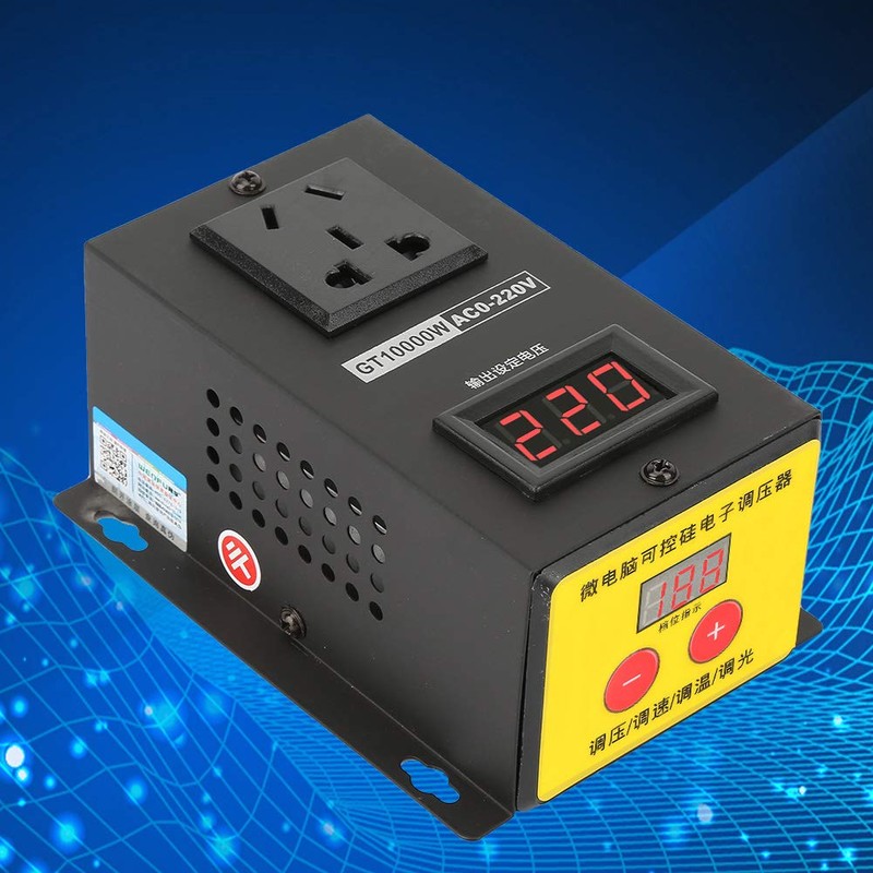 JADPES Protector Outlet, AC 220V 10000W Stepless High Variable Voltage