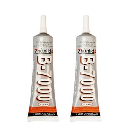 B-7000 Glue Clear for Rhinestone Crafts,Adhesive Glues for DIY Craft Makeup Jewelry Making Clothes Shoes Fabric Cell Phones Screen Repair Metal Stone Nail Art Glass handicrafts (50 ML*2/1.68 oz)