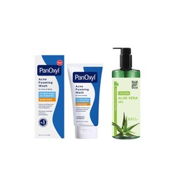 PanOxyl 156 g & Aloe Vera Gel Vegan 250 ml per tutti i tipi di pelle