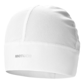 meteor Beanie Hat Skull Cap Windproof Cycling Running Skiing Snowboard Motorcycle Sports Under Helmet Antibacterial Quick Dry Stretchable Warm Thermal Outdoors Men Women Boys Girls One Size White