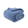 YnM Chunky Throw Blanket, Medium-Weight, Hand Knitted with Chenille Yarn,