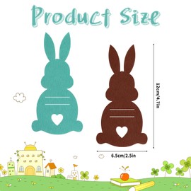 Pack of 10 Easter Money Gifts Set, Easter Bunny Money Gifts Packaging, Funny Easter Rabbits, Creative Easter Decorations Made of Felt Money Clips for Gifts, Table Decoration (Colourful)