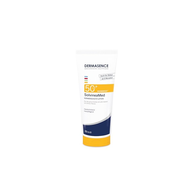 DERMASENCE SolvineaMed Sun Protection Lotion SPF 50plus, 200 ml, Waterproof,