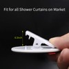 4 PCS Shower Curtain Clips, Shower Windproof Splash Guard -