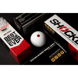 SHOCK'D Golf Balls New SHOCK'D Golf Balls 3-Ball Sleeve White - Orignal - Red