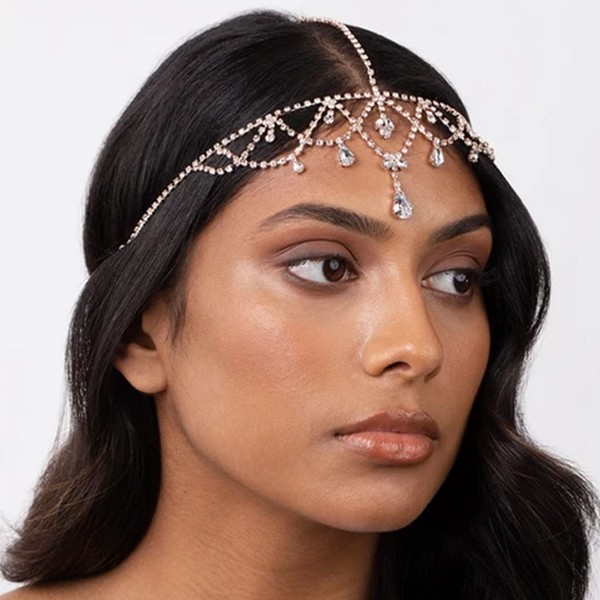 Fdesigner Diadema de cristal dorado para boda, diadema, accesorios para