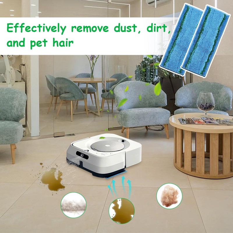 Pack of 10 washable mop pads for Braava Jet M6