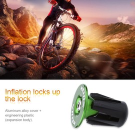 2PCS Bicycle Handlebar Ends Bike Parts Aluminium Alloy MTB Bike Handle Bar Grips Plugs Caps For Bicycle Accessories(Green)