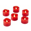 Lights4fun 6er Set LED Teelichter Rot Teelichter batteriebetrieben LED Votivkerzen