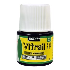 Pebeo Vitrail, Stained Glass Effect Paint, 45 ml Bottle - Lemon