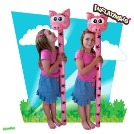 Inflatimals - Pig from Deluxebase. Inflatable Blow up Pig. Perfect Inflatable Pig Toys, Party Gifts, Birthday Decoration and Kids Party Favors. Great for Farm Animal Party Supplies.