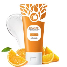 Orange Exfoliating Gel Scrub, Deep Cleansing Moisturizing Scrub with Enzymes, Purifying Exfoliating Gel for Face & Body, Facial Exfoliator Cleanser to Remove Blackheads (1PC, 1)