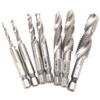 7Pcs Tap Set 1/4 Hex Shank Metric Drilling and Tapping