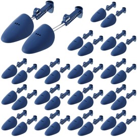 Honeydak 20 Pairs Plastic Shoe Stretcher Adjustable Shaper Stretchers Portable Shoe Trees Shoes Boot Holder for Men Women(Men Style,Dark Blue)