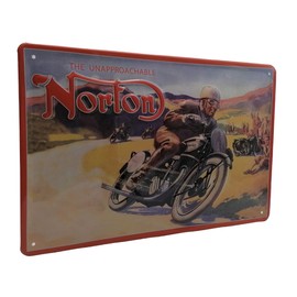 Norton Motorcycles Motorcycle Workshop Vintage Retro Tin Sign Advertising Brand Sign Magnetic Metal Sign Advertising Sign Wall Sign