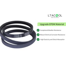 603907 LTACOOL Cogged Drive Belt 1/2" x 50 3/4" Compatible with Lawn Mower Hustler 607400