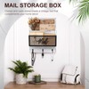 Yalikop Farmhouse Mail Organizer Wall Mounted Rustic Mail Holder Hanging