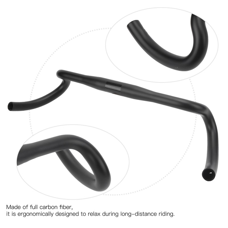 Bicycle Handlebar Full Carbon Fiber 30 Degree Curved Handlebar for