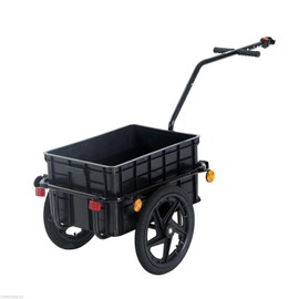 Aosom Bicycle Cargo Trailer with Removable Box and Waterproof Cover, Bike Wagon Trailer with Two 16in Wheels