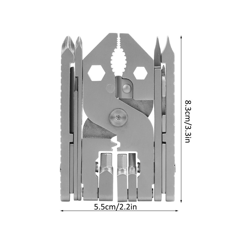 Outdoor 25in1 MultiFunctional Pliers Kit Stainless Steel Multitool with Knife