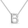 Philip Jones Silver Plated Initial Necklaces Created with Zircondia® Crystals