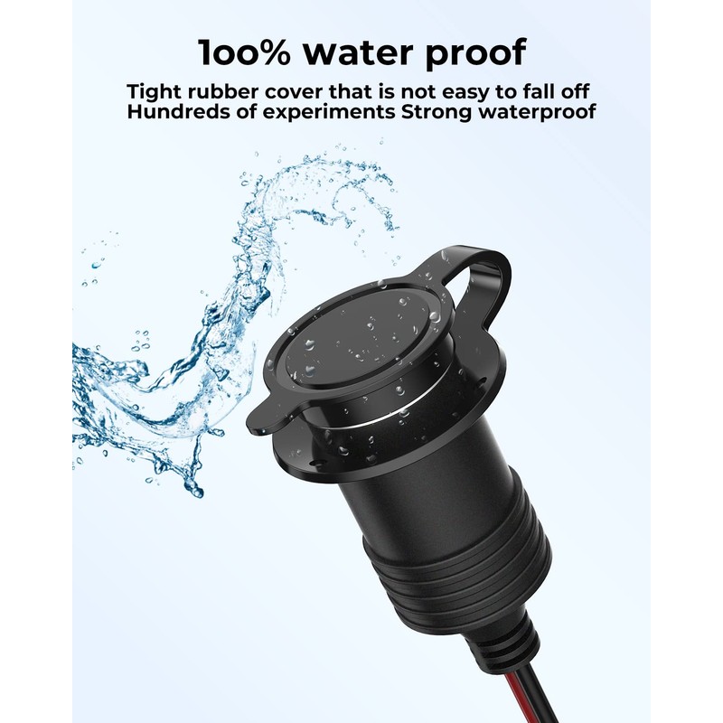 Motorcycle USB Charger, Dual USB Port Water Proof Motorcycle Phone