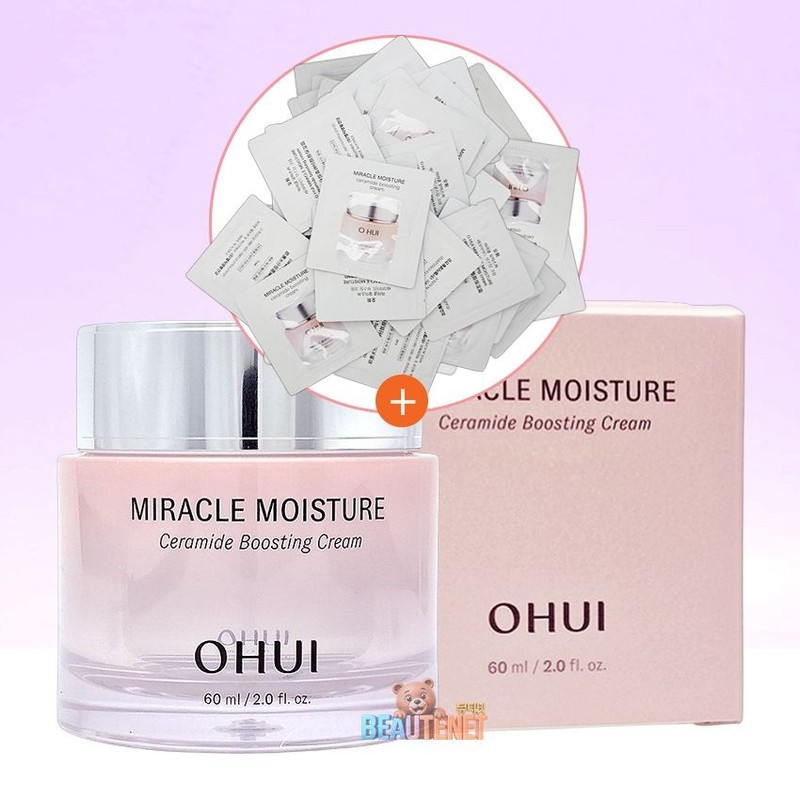 Ohui Miracle Moisture Ceramide Boosting Cream 60ml + 60 sheets
