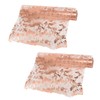 2Pcs Thin Metallic Mesh Table Runner Glitter Sequin Table Runners