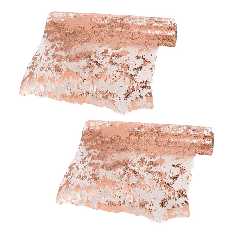 2Pcs Thin Metallic Mesh Table Runner Glitter Sequin Table Runners