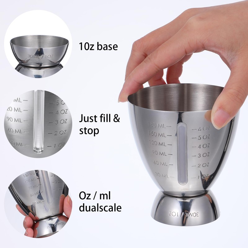 Cocktail Measuring Jigger for Bartending with Graduated Marking