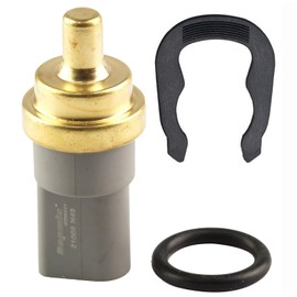 Bohaner Coolant Temperature Sensor with Retaining Spring Clip Motor for VW Beetle CC EOS Golf GTI Jetta Passat Rabbit Touareg A.u./ D-i A3 A4 A5 A6 A8 06A919501A, 06A919501, 1 Piece, Grey, 2-Pin