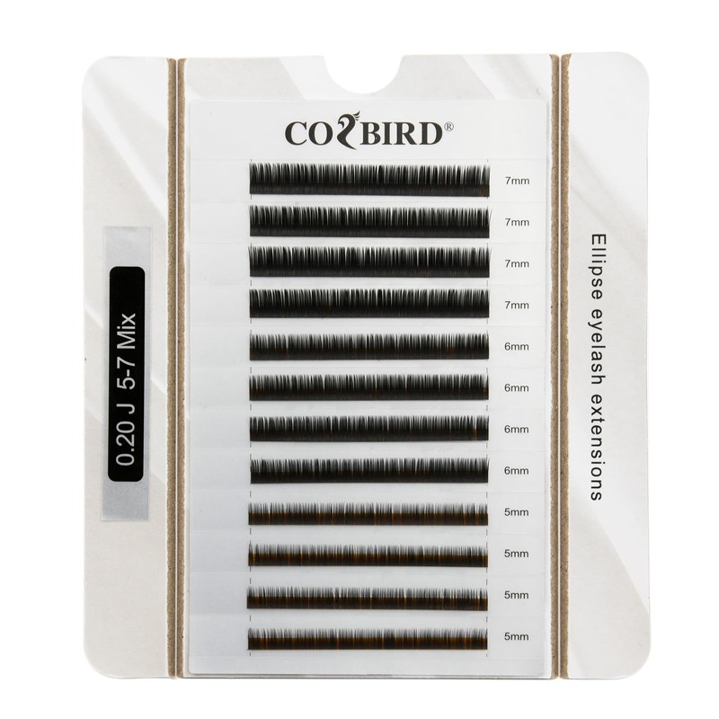 COZBIRD Ellipse Individual Lower Eyelash Extensions, Flat Shape, Eyelash Extensions,